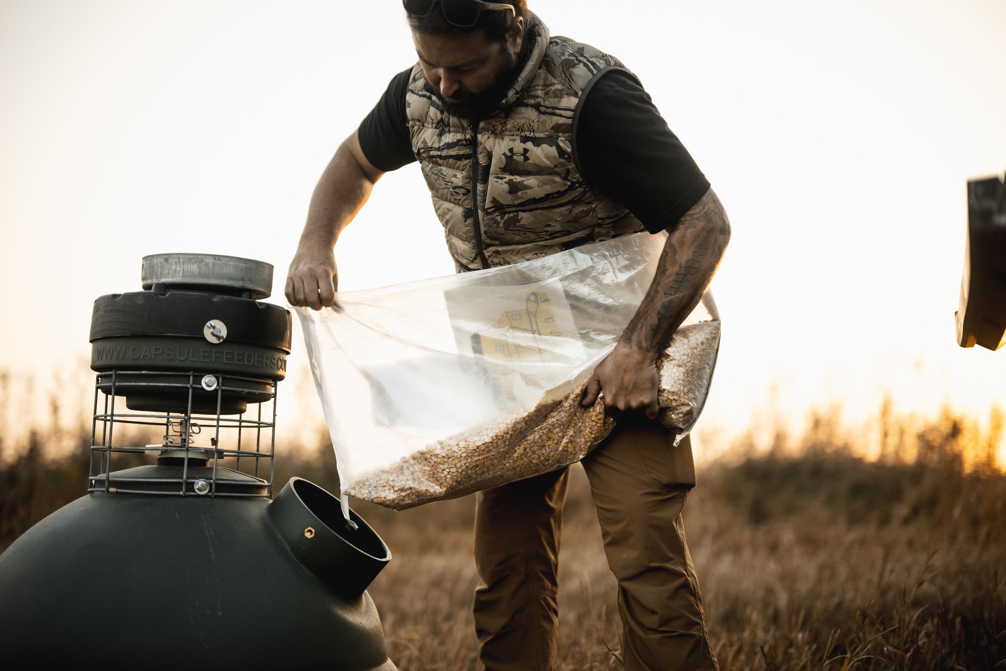 Filling the Capsule feeder from ground level