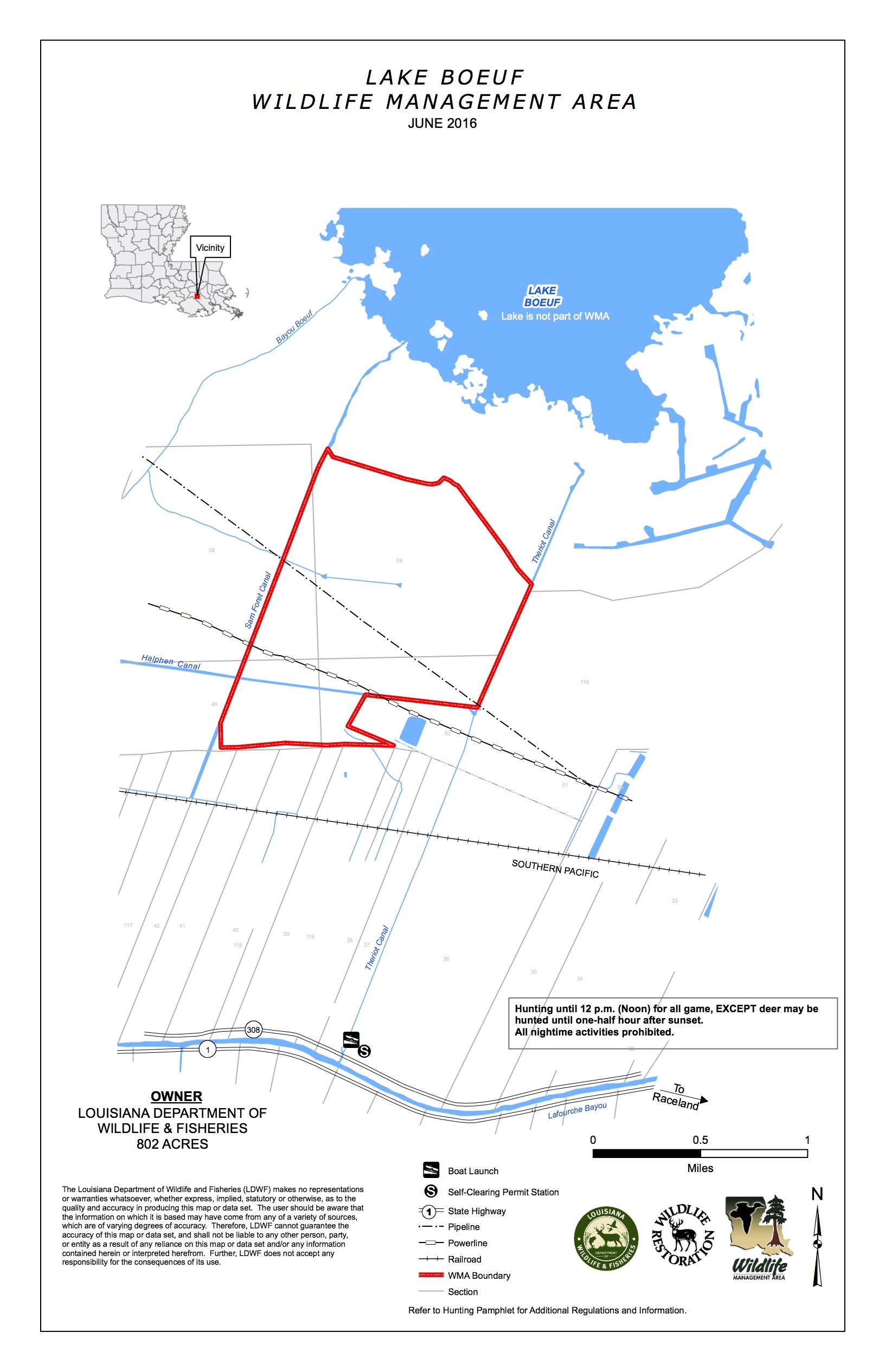 Boeuf Wildlife Management Area Map   World Map Atlas