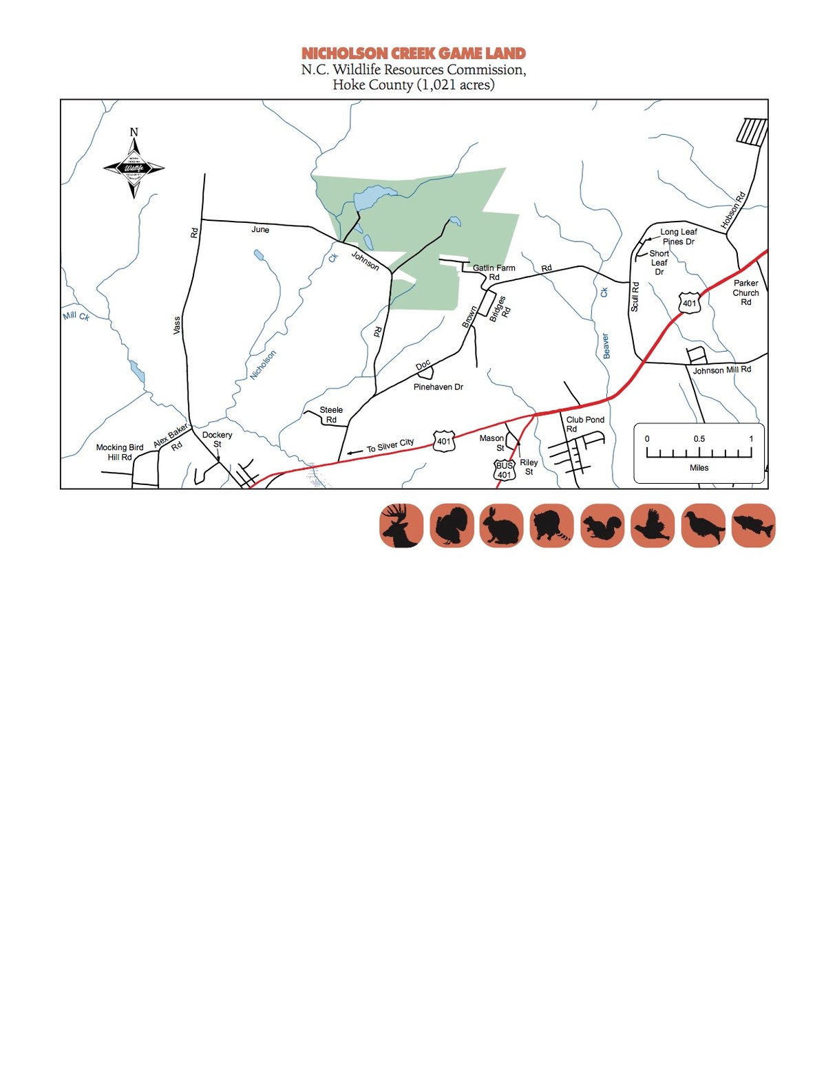 HLRBO Hunting Lease 1021 acres in Hoke County,North Carolina