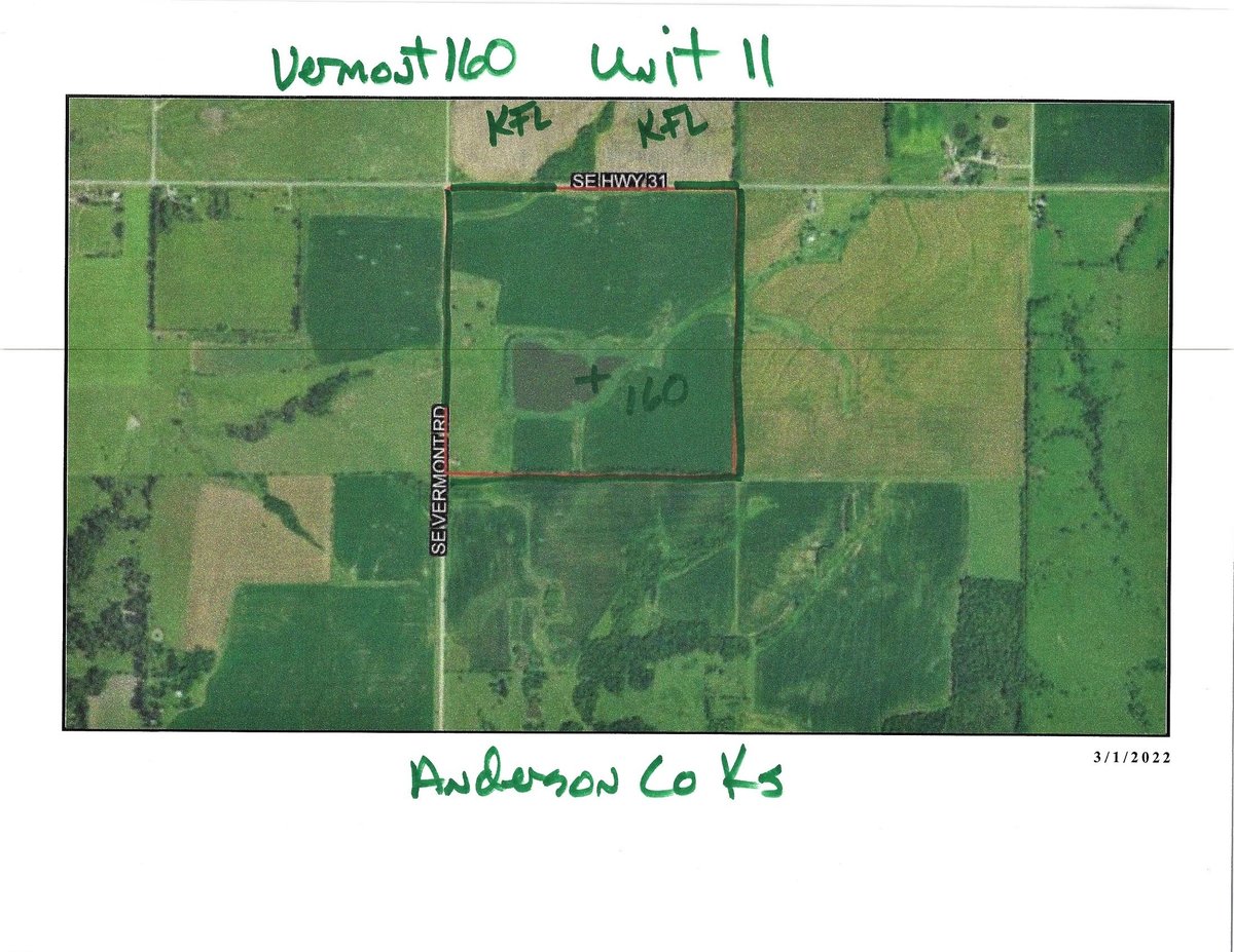 HLRBO Hunting Lease 160 acres in Anderson County,Kansas