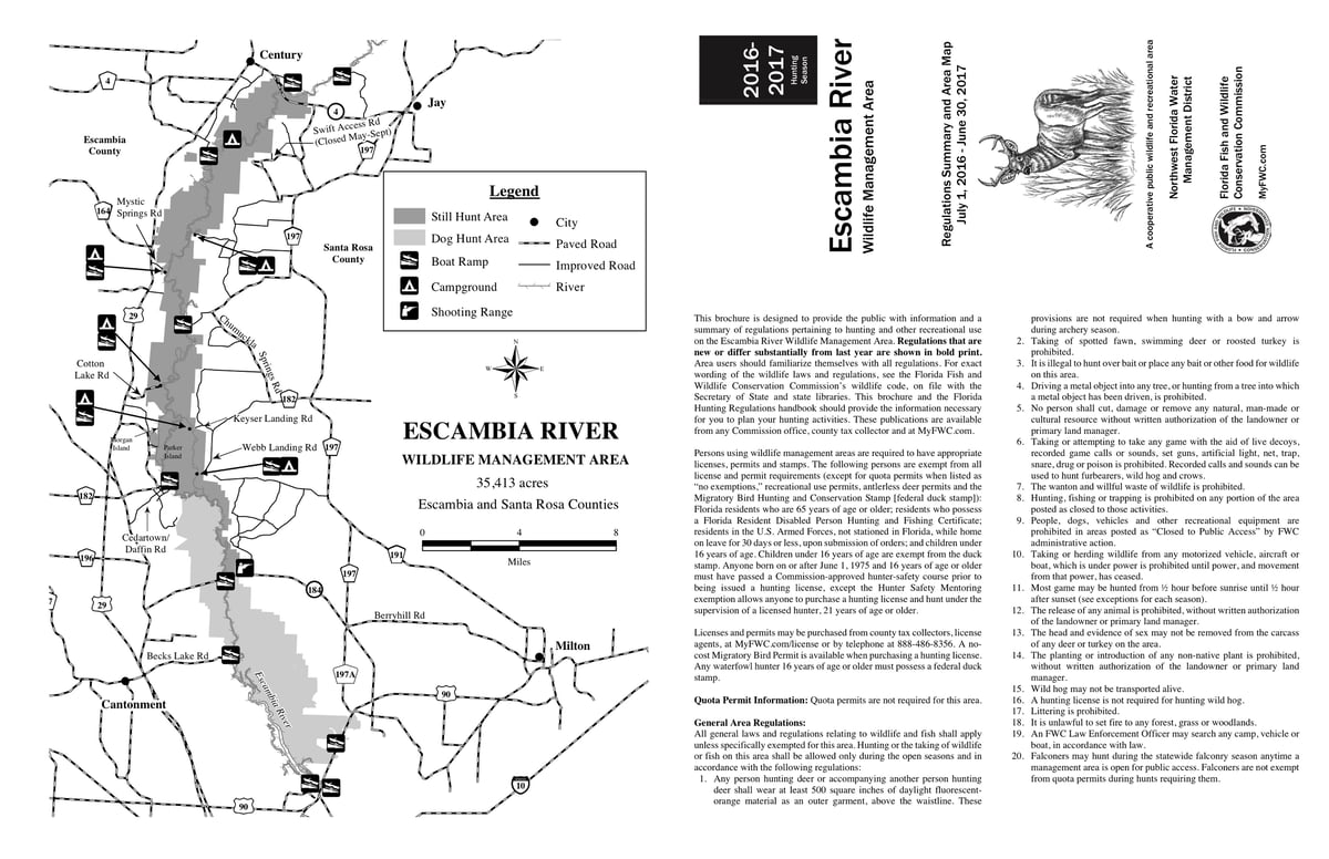 HLRBO Hunting Lease 35413 acres in Escambia County,Florida