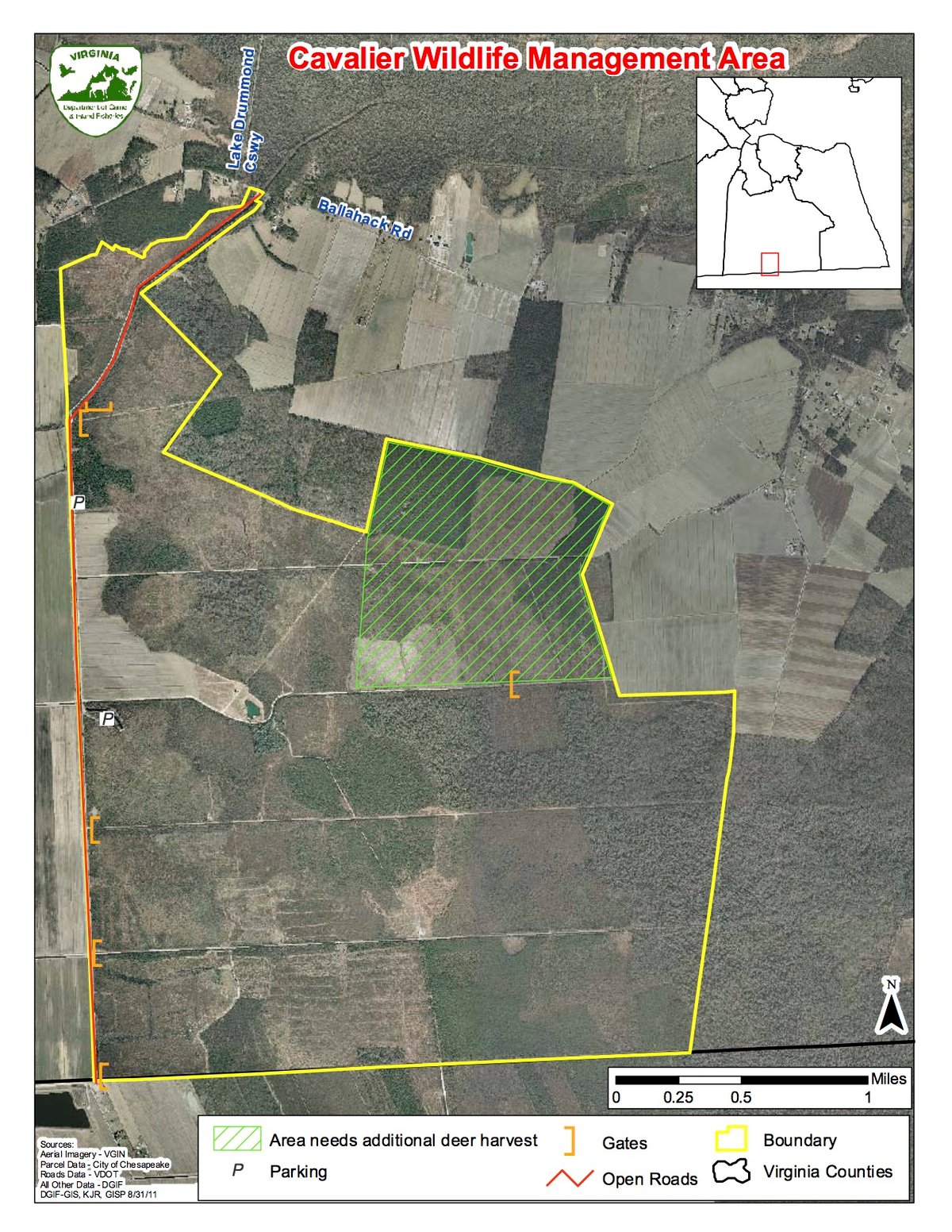 HLRBO Hunting Lease - 750 acres in Chesapeake County,Virginia