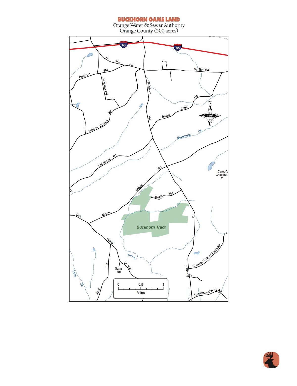 HLRBO Hunting Lease 500 acres in Orange County,North Carolina