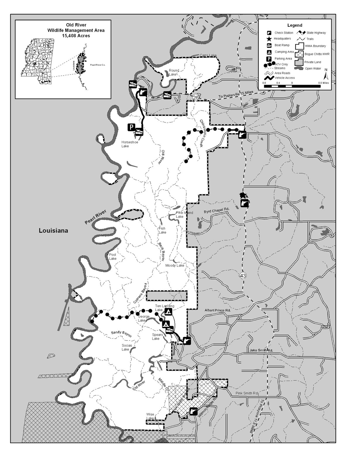 HLRBO - Pearl River,Mississippi Hunting Lease