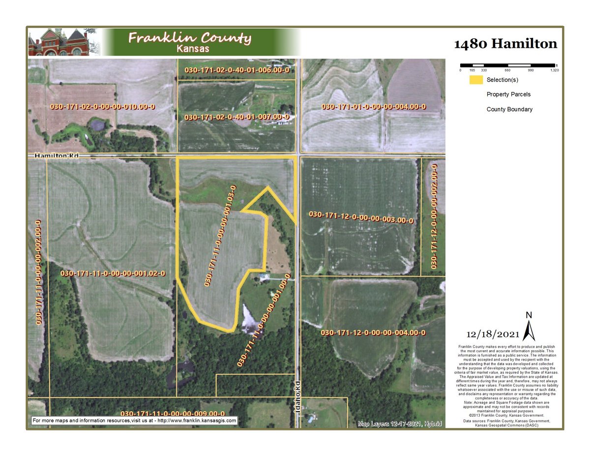 HLRBO Hunting Lease 194 acres in Franklin County,Kansas