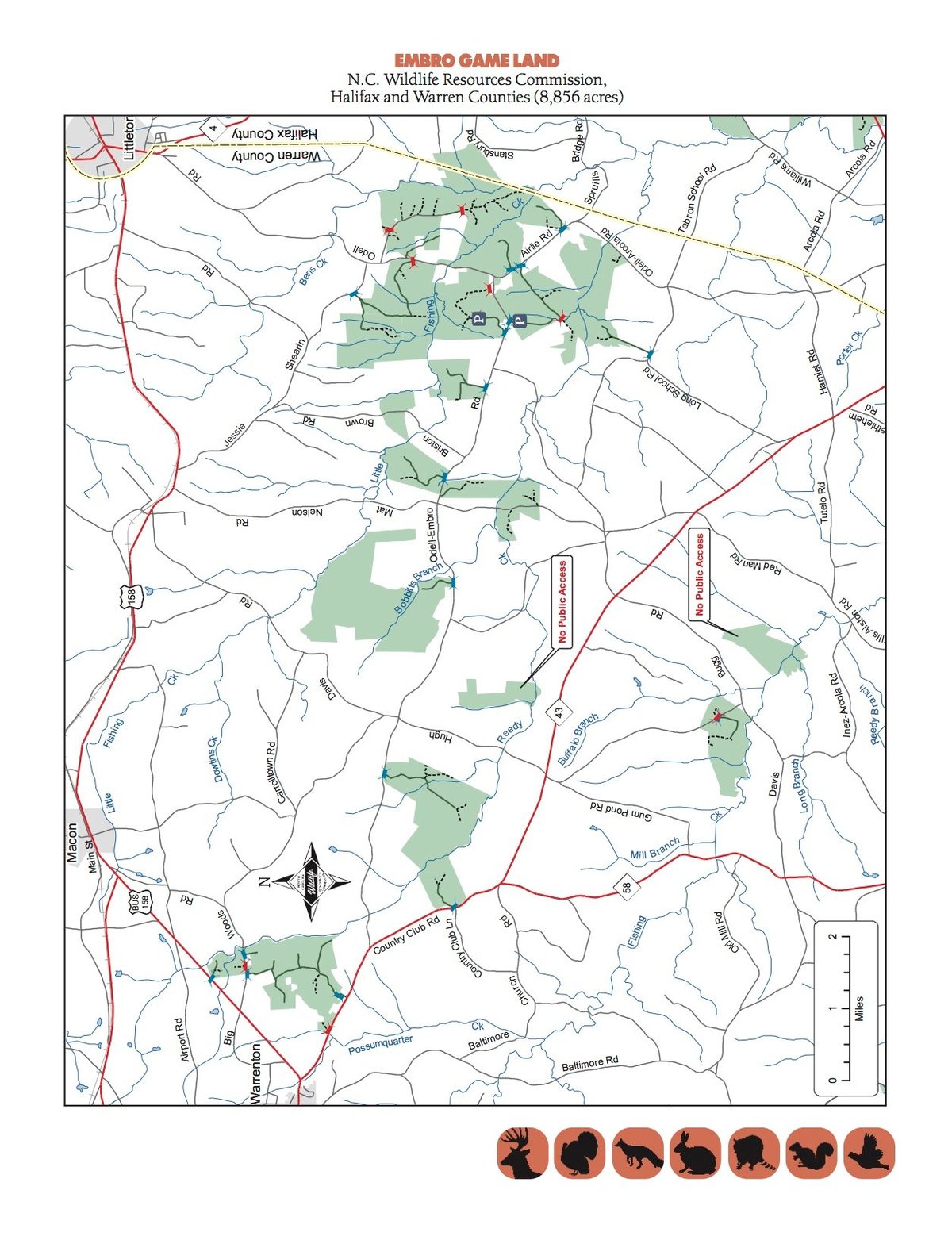 HLRBO Hunting Lease 8856 acres in Warren County,North Carolina
