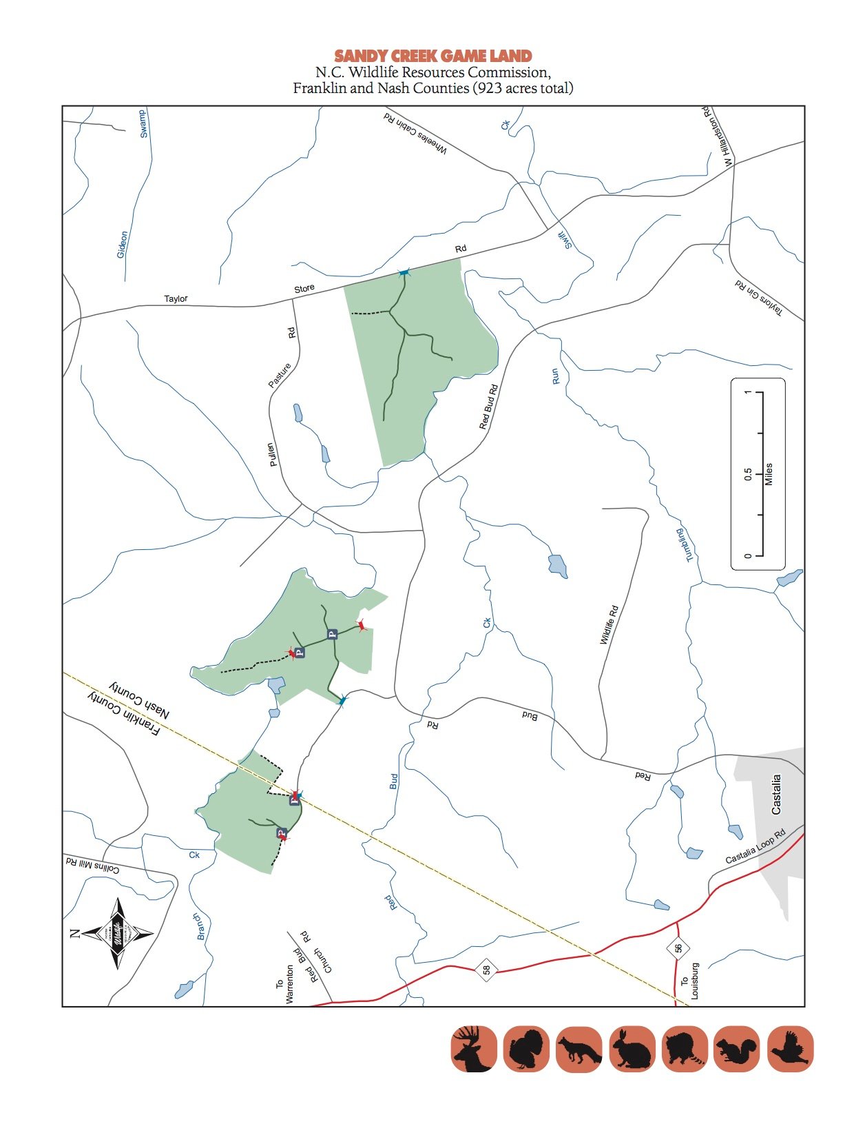 HLRBO Hunting Lease 923 acres in Nash County,North Carolina