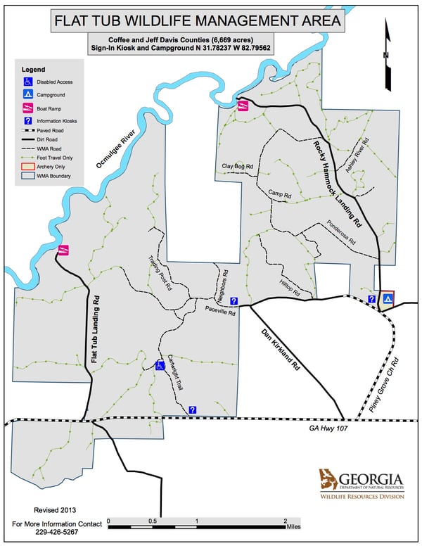 Georgia Public Hunting Land Map - 7qufst2