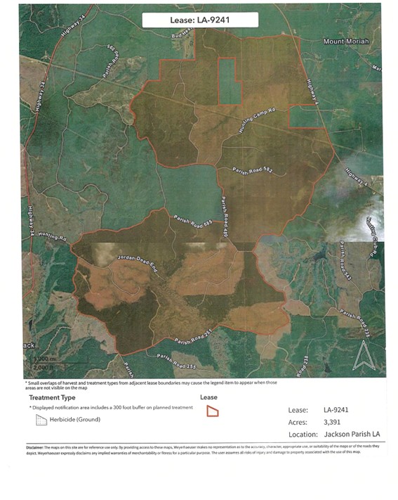 Now Leasing - 3391 acres, Jackson Parish, LA (LA-9241)