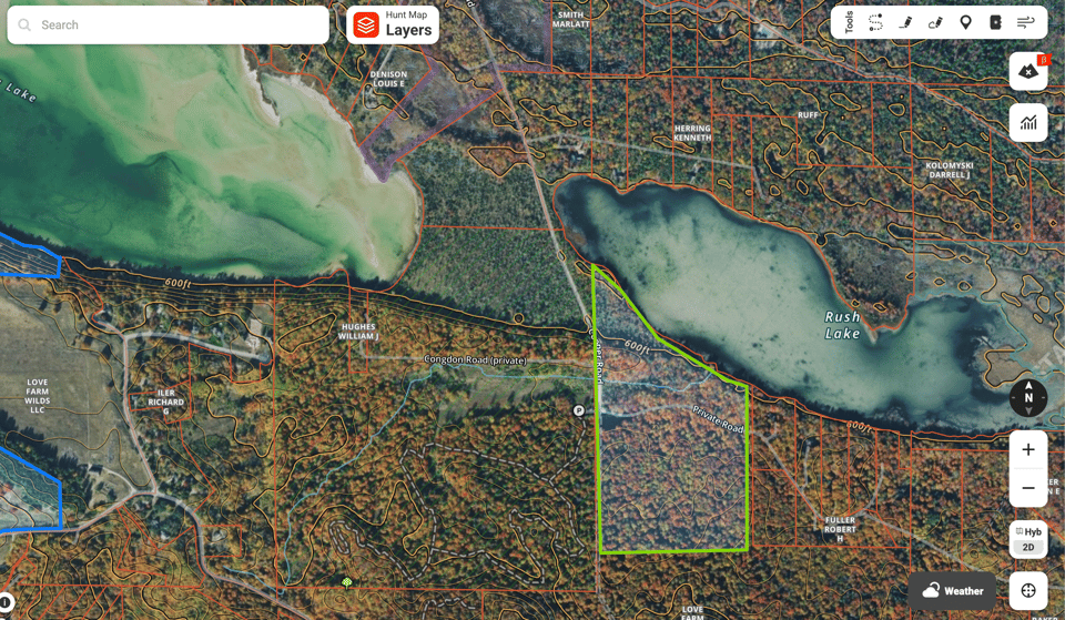Beulah, Michigan hunting land