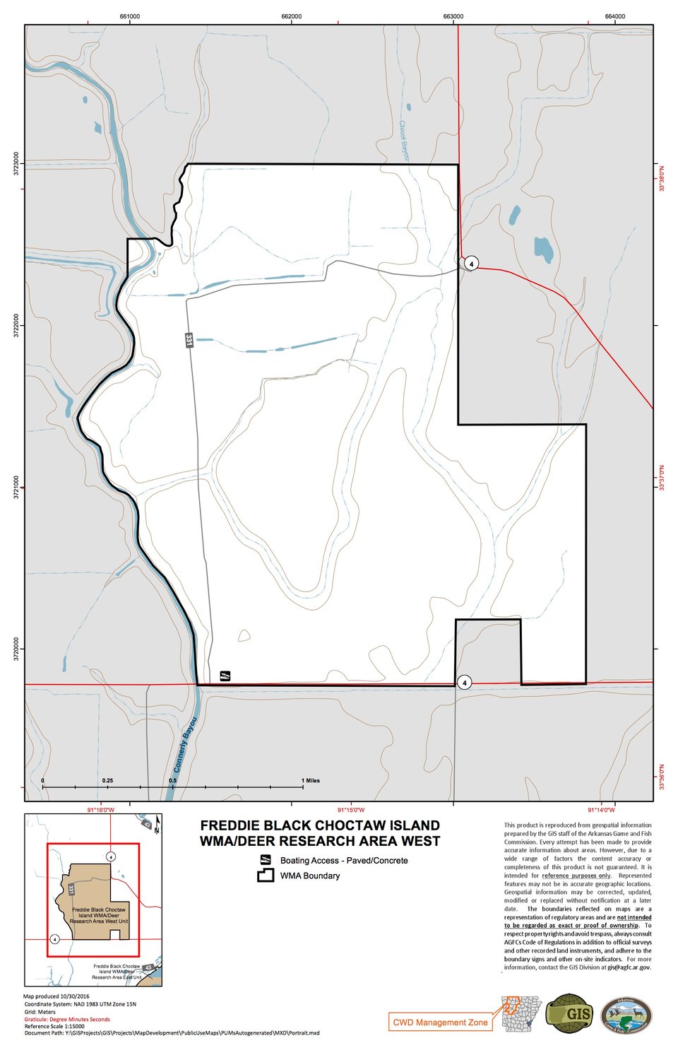 Freddie Black Choctaw Island WMA Deer Research Area West Unit