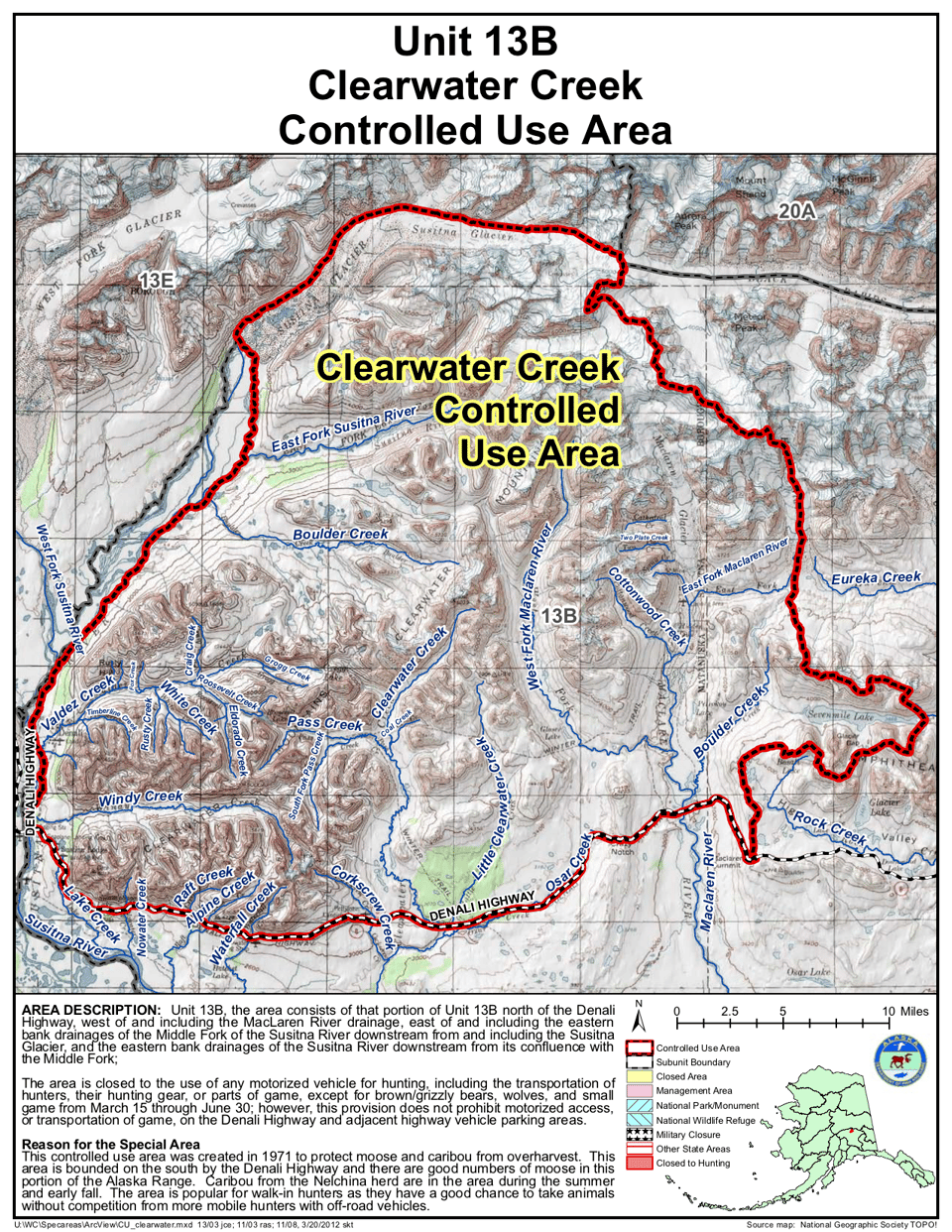 Clearwater Creek Controlled Use Area