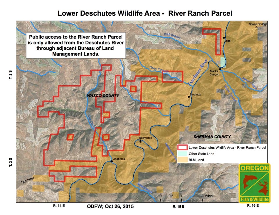 Lower Deschutes Wildlife Area - River Ranch Parcel