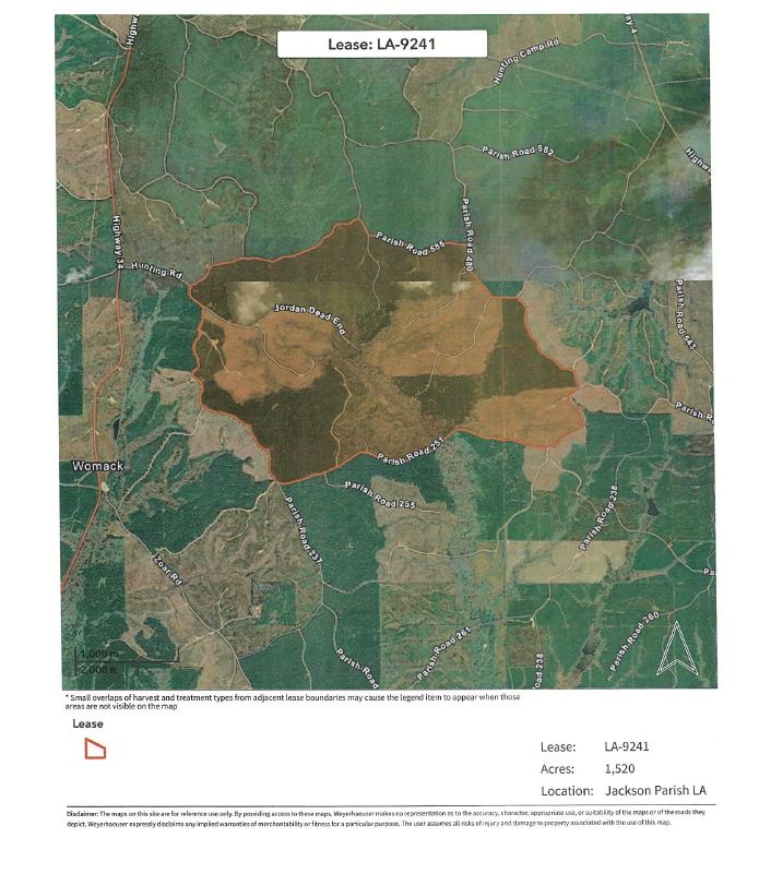 Now Leasing - 1520 Acres, Jackson Parish, LA (LA-9241)