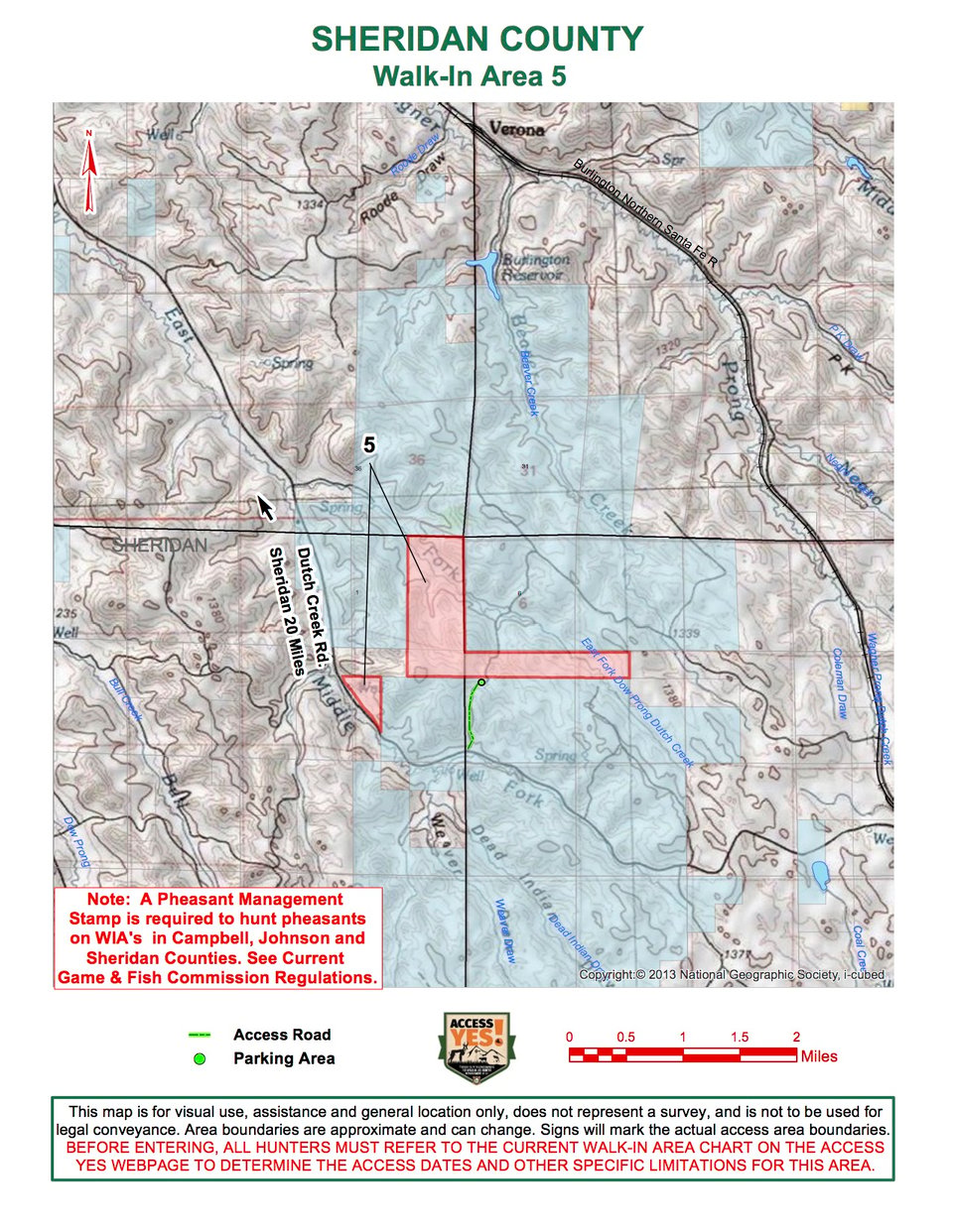 Sheridan County Walk In Area 5