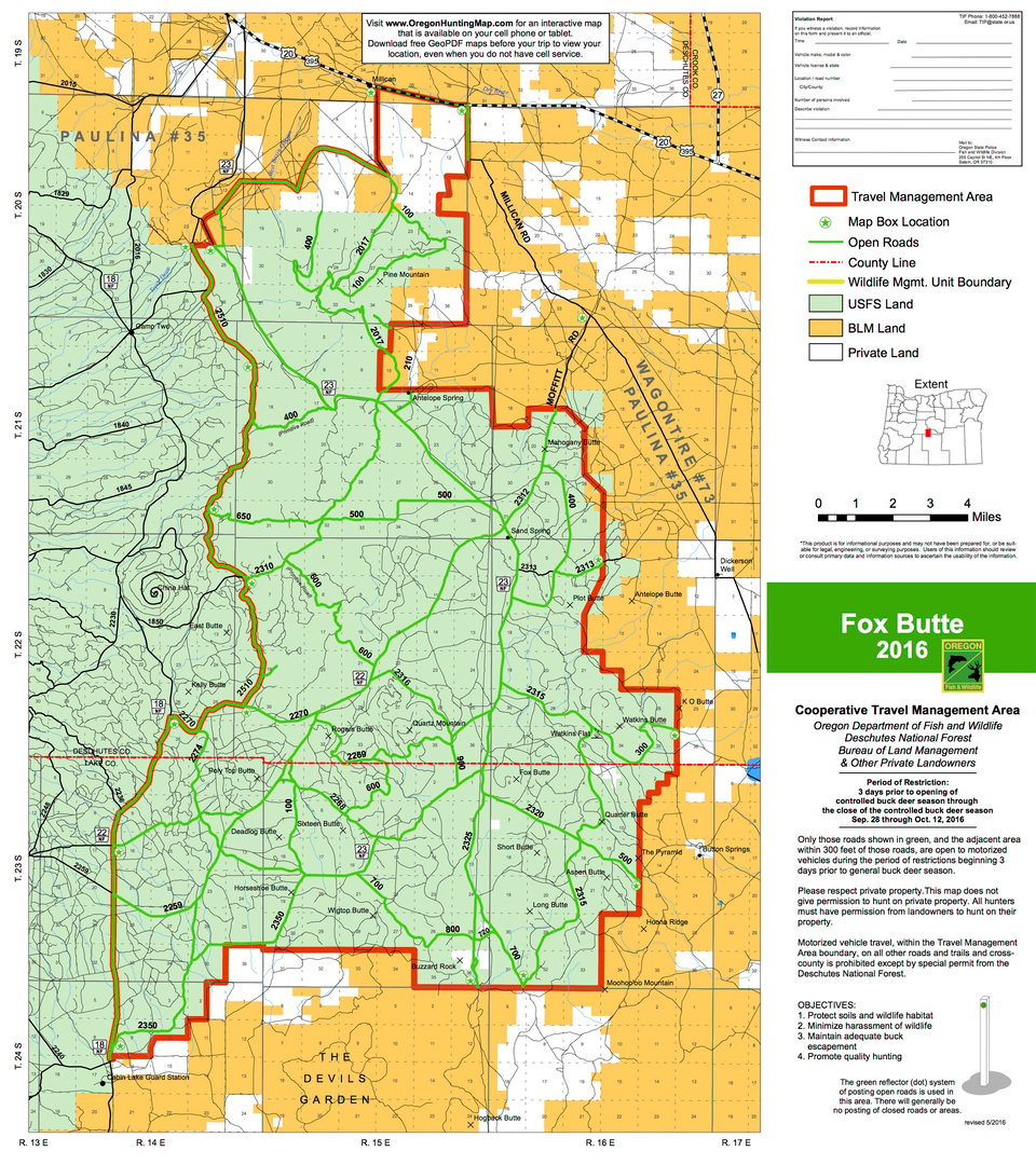 Fox Butte, TMA