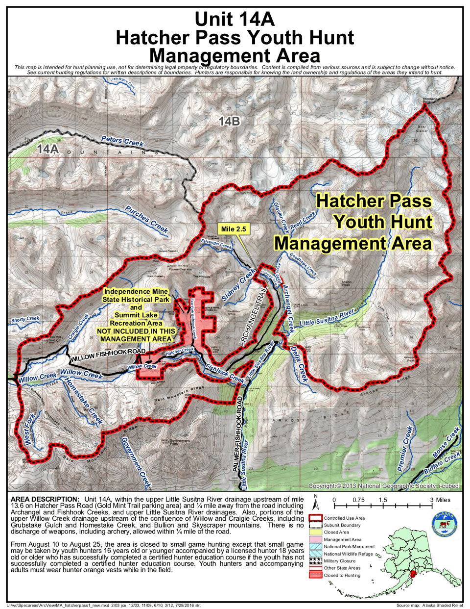 Hatcher Pass Youth Hunt Management Area