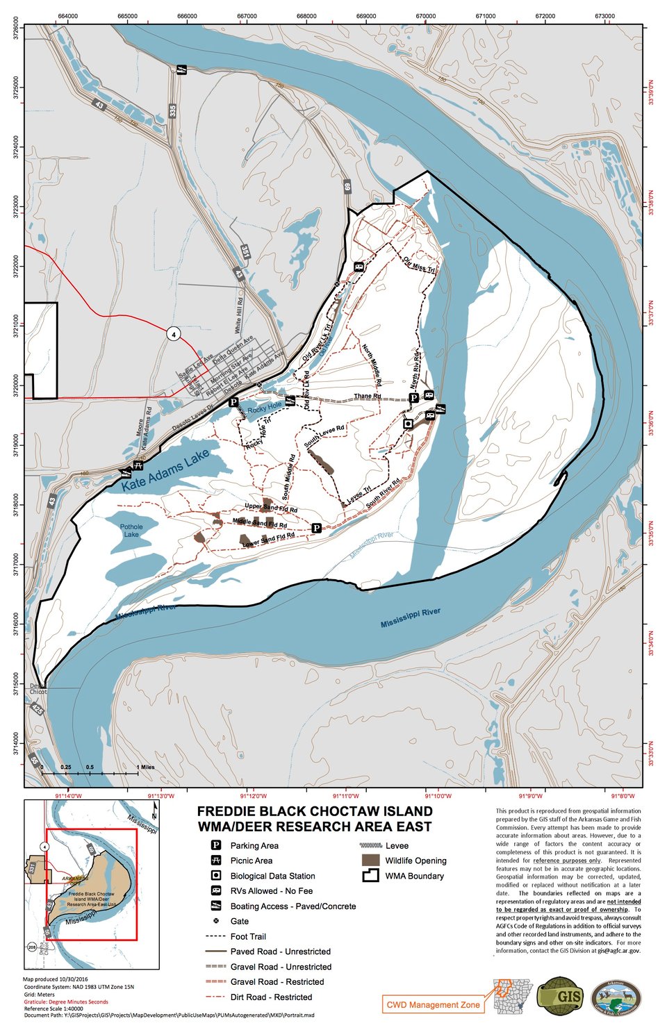 Freddie Black Choctaw Island WMA Deer Research Area East Unit