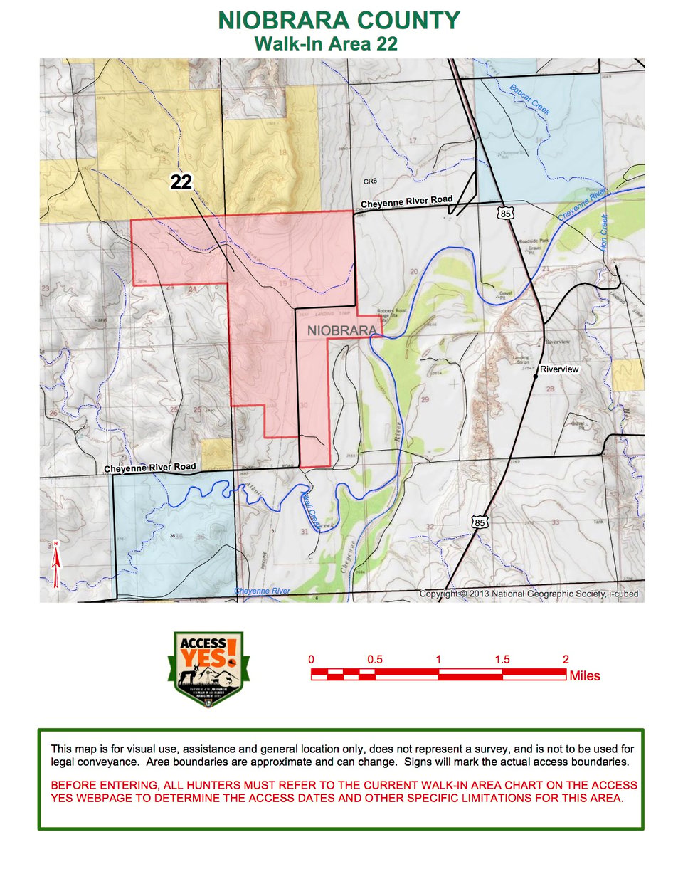 Niobrara County Walk In Area 22
