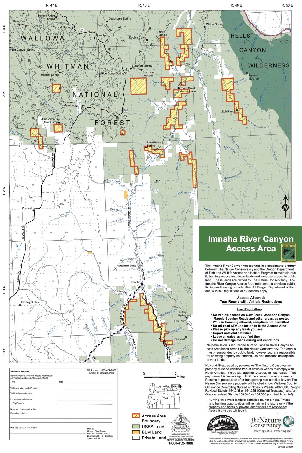 Imnaha River Canyon Access Area