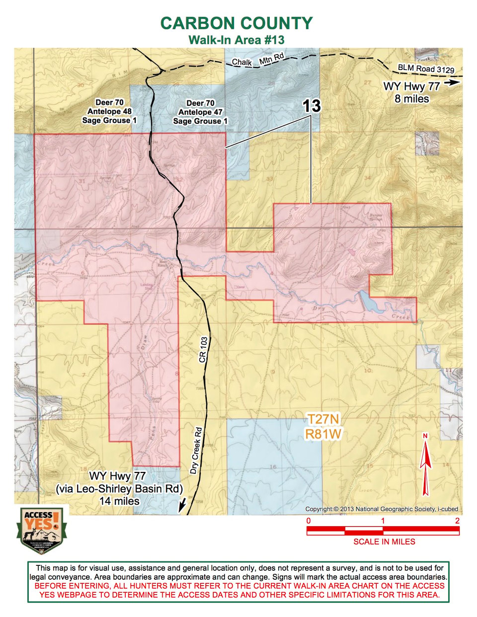 Carbon County Walk In Area 13