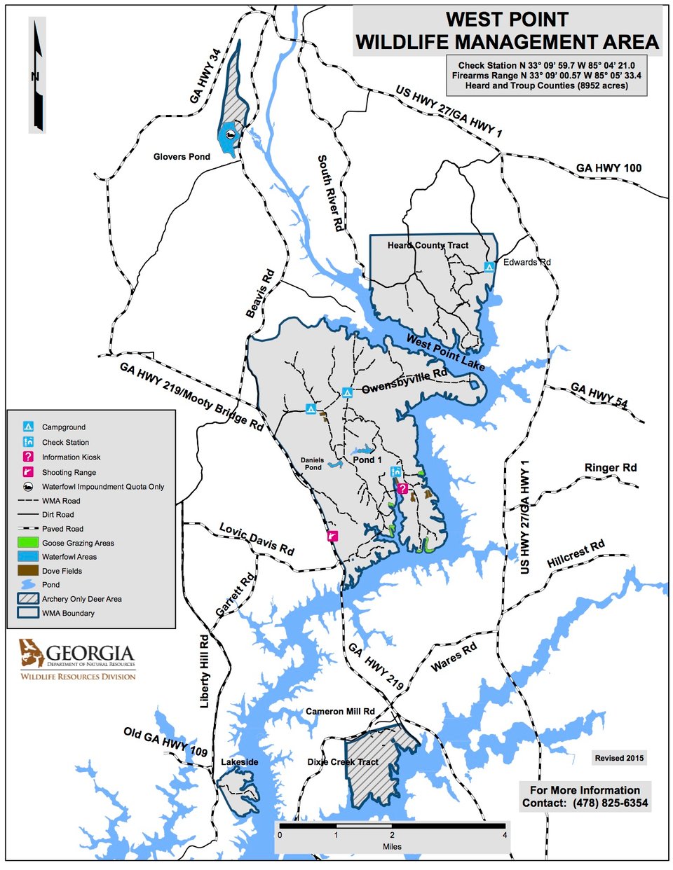Georgia Public Hunting Land Map - uwi3zj1