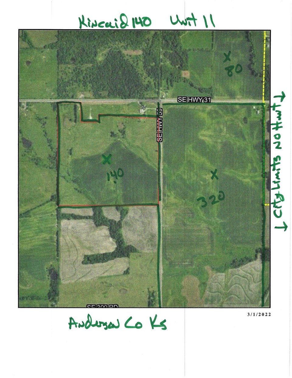 HLRBO Hunting Lease 681 acres in Anderson County,Kansas