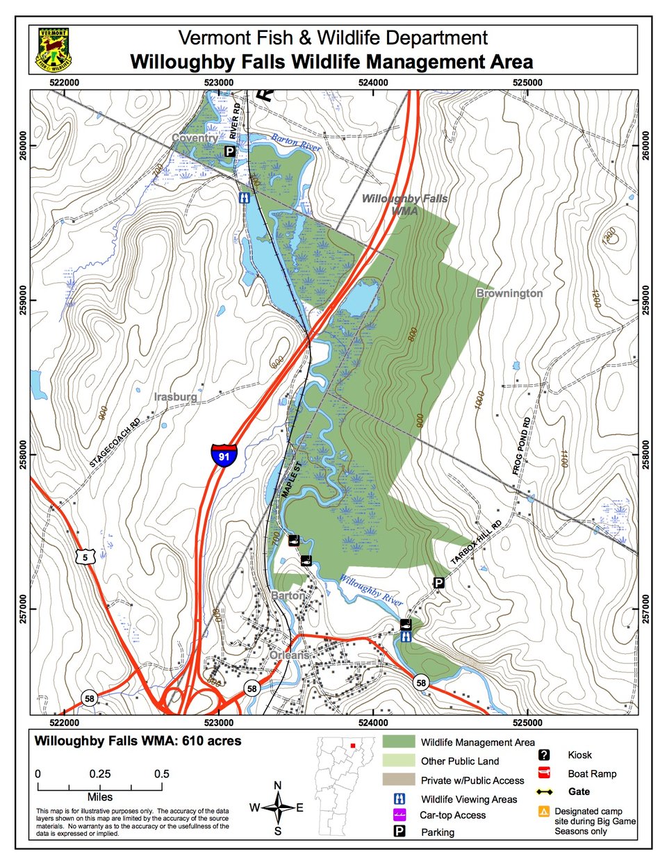 HLRBO Hunting Lease 610 acres in Orleans County,Vermont